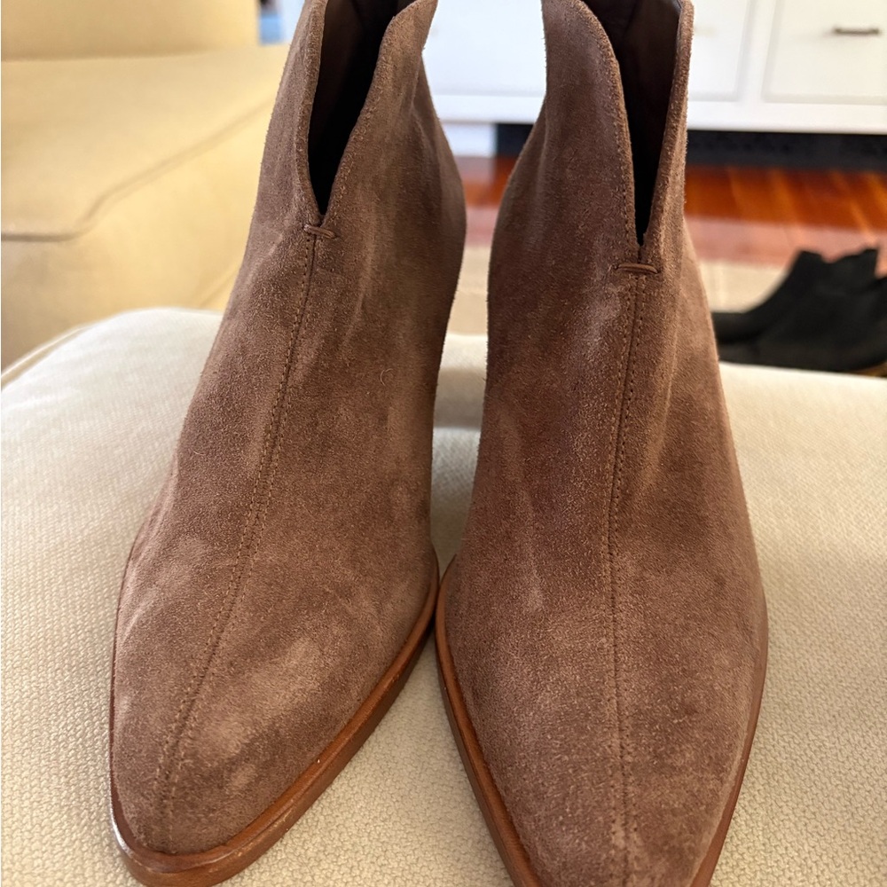 Vince Brown Suede Ankle Boots